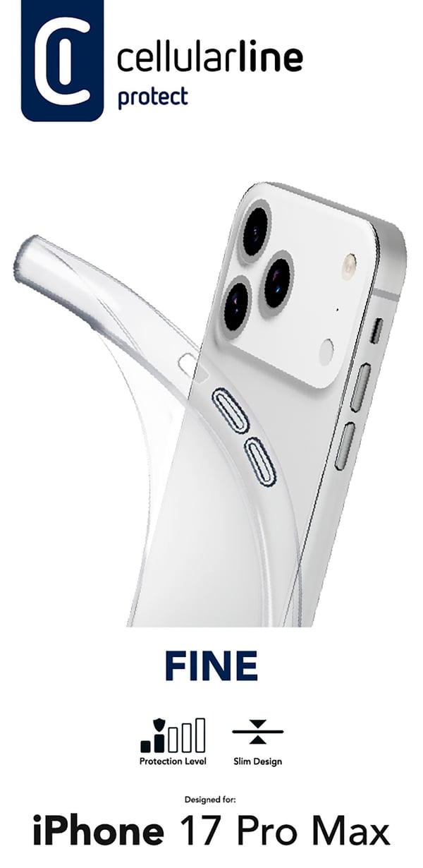 Cellularline FINECIPH17PRMT mobiltelefon etui 17,5 cm (6.9") Cover Transparent