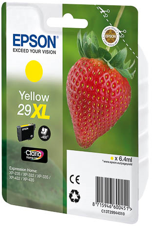 Epson Strawberry Singlepack Yellow 29XL Claria Home Ink