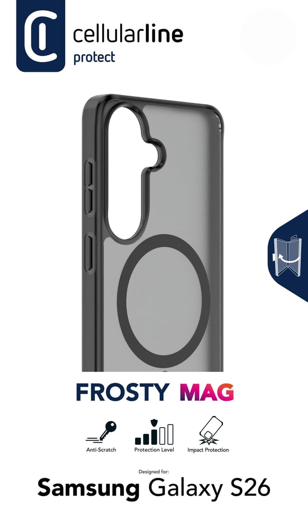 Cellularline FROSTY MAG matkapuhelimen suojakotelo 16 cm (6.3") Kotelokuori Musta