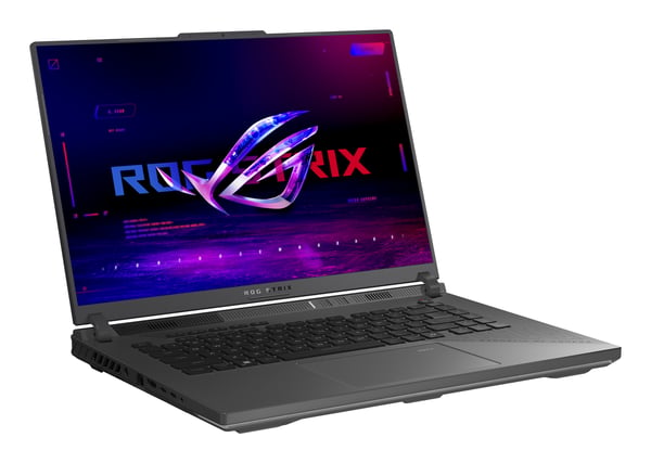 ASUS ROG Strix G16 G614FP-S5008W AMD Ryzen™ 9 9955HX Laptop 40,6 cm (16") WQXGA 32 GB DDR5-SDRAM 1 TB SSD NVIDIA GeForce RTX 5070 Wi-Fi 6E (802.11ax) Windows 11 Home Sort, Grå QWERTZ Tysk
