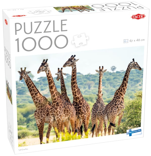 Tactic Animals: Tall Giraffes - 1000 pcs Puslespil 1000 stk Dyr