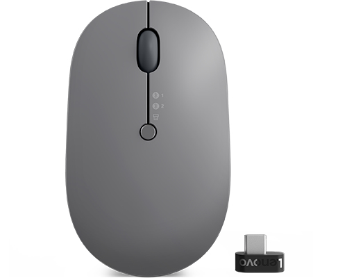 Lenovo Go Multi-Device mus Kontor Ambidextrous RF trådløs + Bluetooth Optisk 2400 dpi
