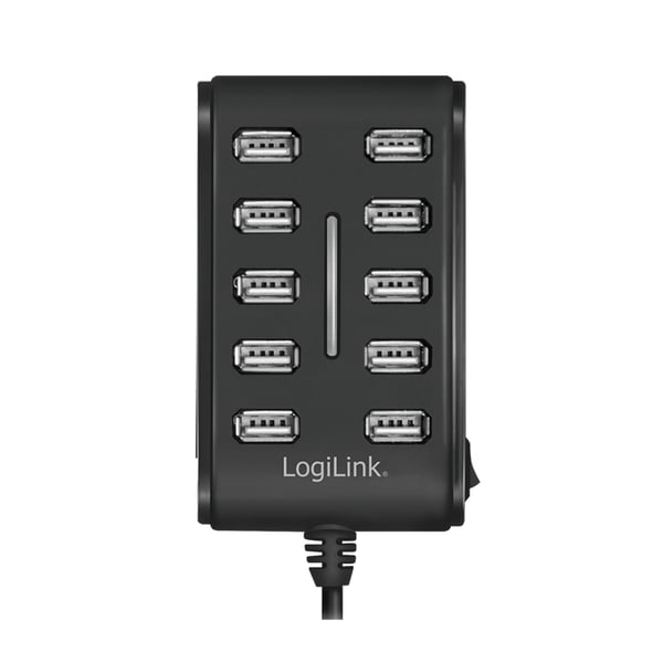 LogiLink UA0125 interface hub USB 2.0 480 Mbit/s Sort