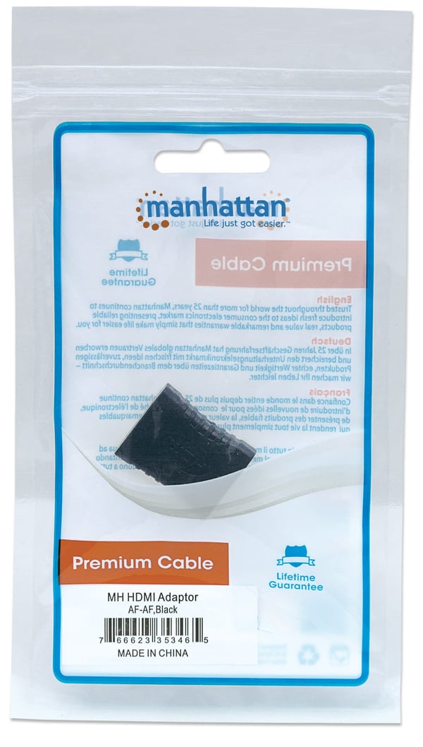 Manhattan 353465 kaapelin sukupuolenvaihtaja HDMI Musta