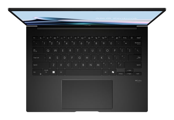ASUS Zenbook 14 OLED UM3406GA-QD181W Copilot+ PC AMD Ryzen AI 7 445 Laptop 35,6 cm (14") WUXGA 32 GB LPDDR5x-SDRAM 512 GB SSD Wi-Fi 6E (802.11ax) Windows 11 Home Spansk Sort