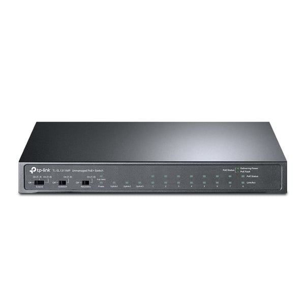 TP-Link TL-SL1311MP verkkokytkin Hallitsematon Fast Ethernet (10/100) Power over Ethernet -tuki Musta