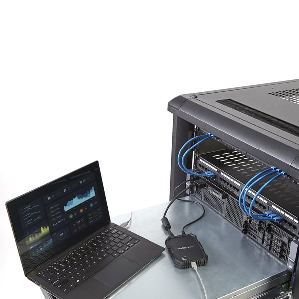 StarTech.com USB 2.0 KVM-konsol - Mobil laptop-crash cart-adapter med dataoverførsel og videoa