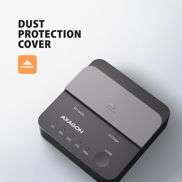 Axagon ADSA-M2C22L tallennusaseman telakointiasema USB 3.2 Gen 2x2 Type-C Musta