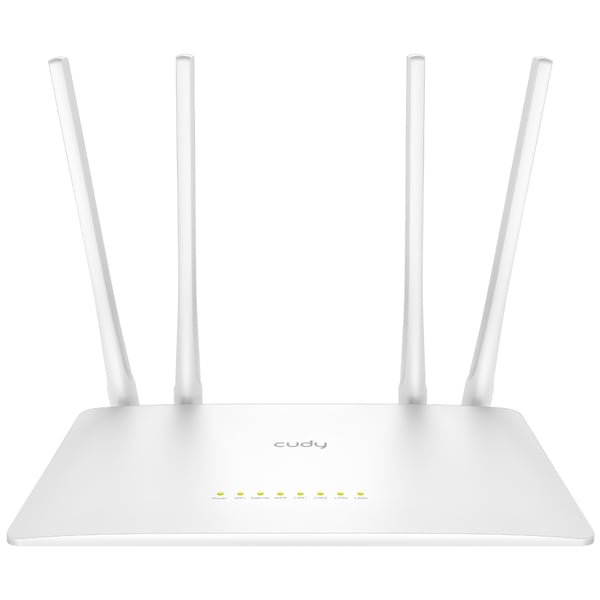 Cudy WR1200 trådløs router Hurtigt ethernet Dual-band (2,4 GHz / 5 GHz) Hvid