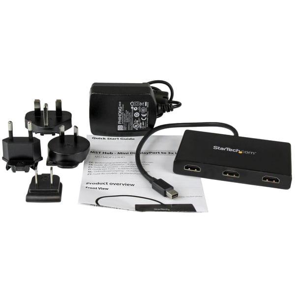 StarTech.com Mini DisplayPort till HDMI-flerskärmssplitter - MST-hubb med 3 portar