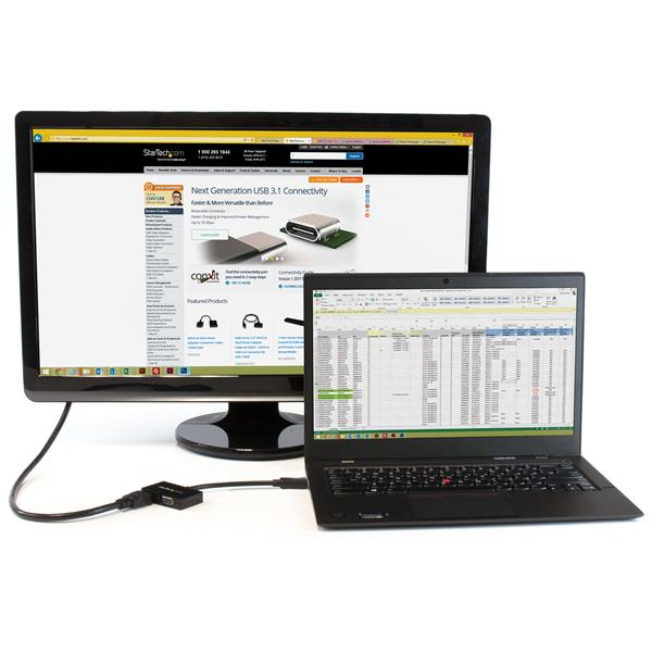 StarTech.com DP2HDVGA videokabel adapter 0,15 m Sort