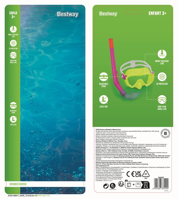 Bestway 24036 / 23 dykkemaske Polykarbonat Forskellige farver Barn