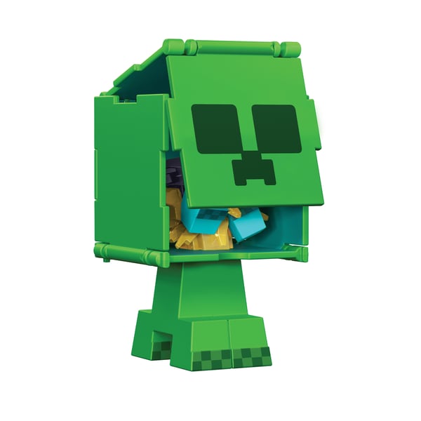 Minecraft Flippin' Figs-figursamling i 9,5 cm skala, 2-i-1-fidgetlek (figurerna kan variera)