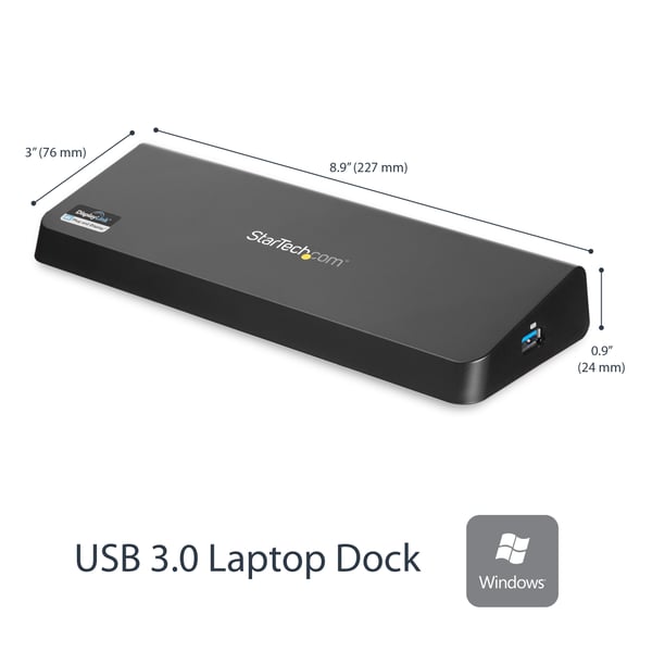 StarTech.com USB 3.0-dockningsstation för dubbla skärmar med HDMI och 4K DisplayPort