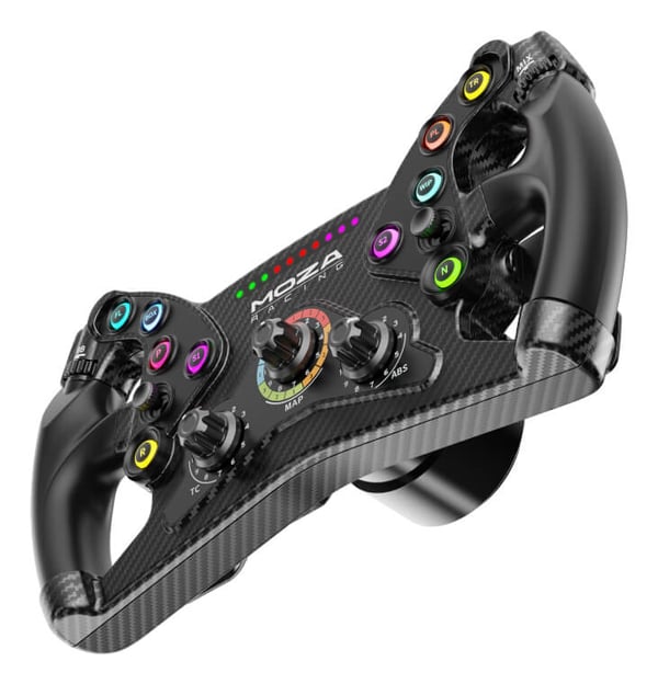 Moza Racing RS047 peliohjain Musta Ohjauspyörä PC