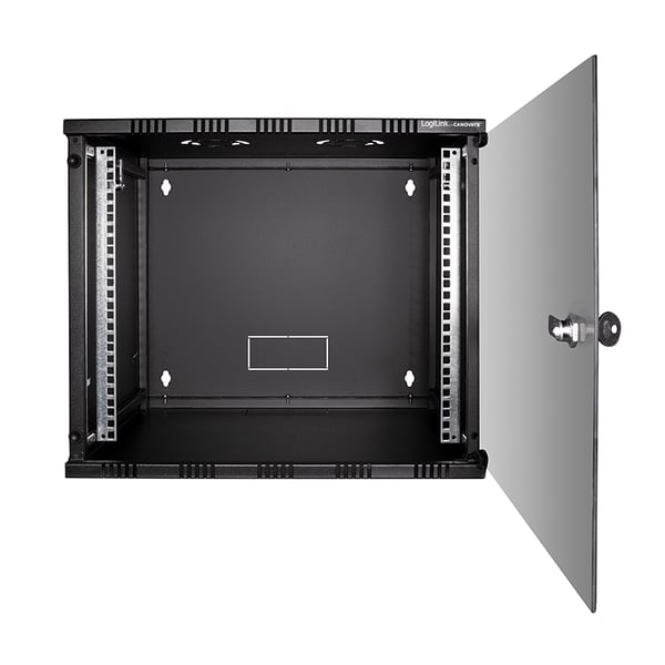LogiLink W06B54B stativ 6U Vægmonteret stativ Sort