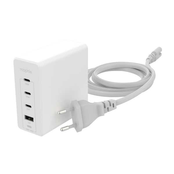 mophie 409909309 mobiililaitteen laturi Kannettava tietokone, Älypuhelin, Tabletti Valkoinen AC Pikalataus Sisätila