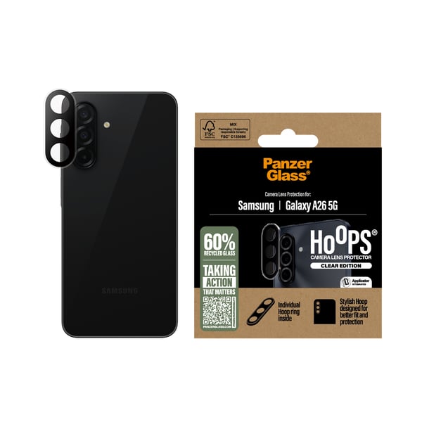 PanzerGlass ® Hoops® Kameralinsebeskytter Transparent Samsung Galaxy A26 5G