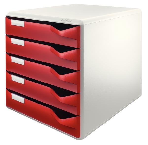 Leitz 52800028 fil opbevaring Polystyren Bordeaux, Grå
