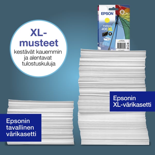 Epson Yksittäispakkaus, keltainen 406 sateenvarjo DURABrite Ultra -muste