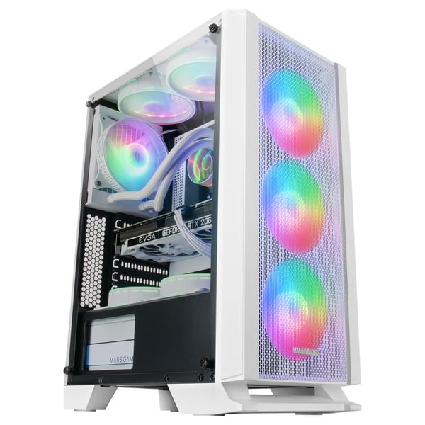Mars Gaming MCCW datorväskor Midi Tower Vit
