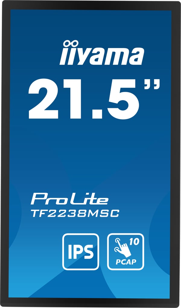 iiyama TF2238MSC-B1 platta pc-skärmar 53,3 cm (21") 1920 x 1080 pixlar Full HD LED Pekskärm Svart