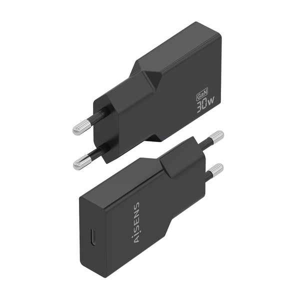 AISENS A110-1004 oplader til mobil enhed Smartphone, Mobiltelefon, Tablet, GPS, MP3, MP4, Bærbar spillekonsol, Universel Sort Vekselstrøm Hurtig opladning Indendørs
