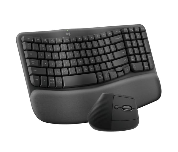 Logitech Wave Keys and Lift Combo tastatur Mus inkluderet Universel Bluetooth QWERTY Engelsk Grafit
