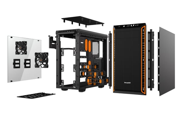 be quiet! Pure Base 600 Window Midi Tower Svart, Orange
