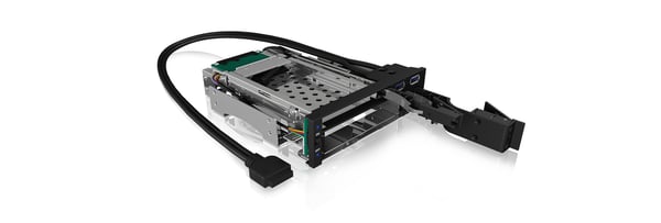 ICY BOX IB-174SSK-U 13,3 cm (5.25") Opbevaring drev bakke Sort