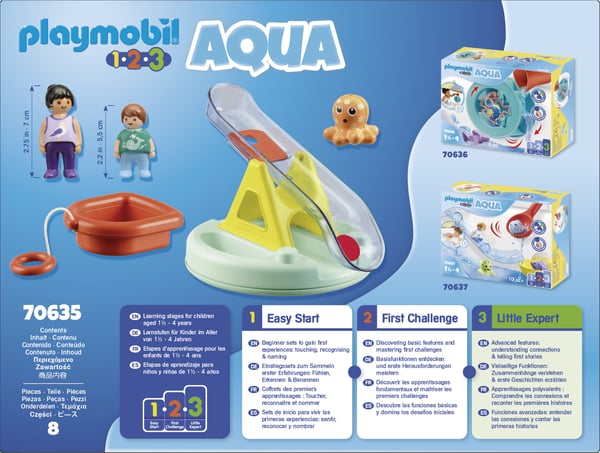 Playmobil 1.2.3 70635 spil, legetøj & mærkat til badet Badelegesæt Flerfarvet