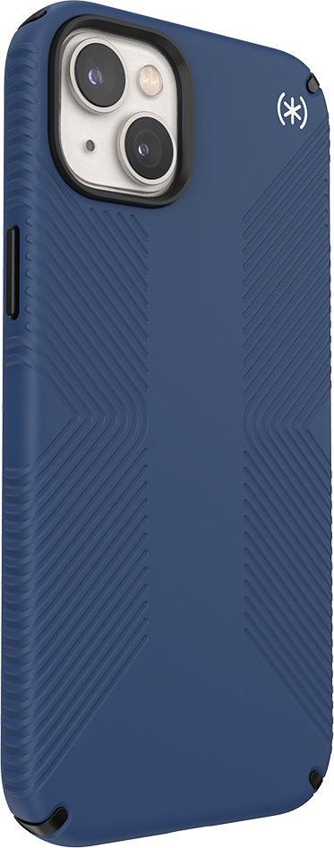 Speck Presidio2 Grip MagSafe - Anti-slip cover til iPhone 14 Plus (Coastal Blue/Black/White)