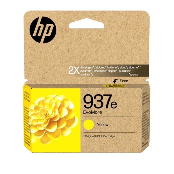 HP 937e alkuperäinen keltainen EvoMore -mustepatruuna