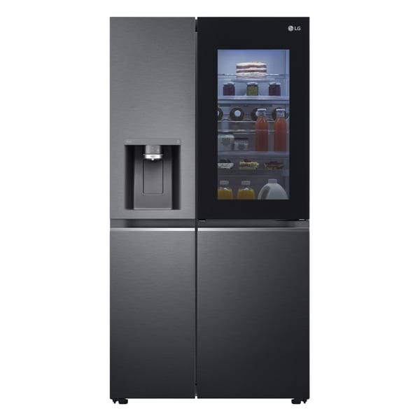 LG InstaView GSXV91MCAE Kombinerad kyl/frys side-by-side Fristående 635 l Svart