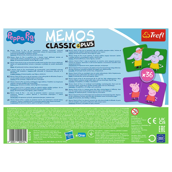 Peppa Pig Memos Classic & Plus Tillägg till brädspel Minne