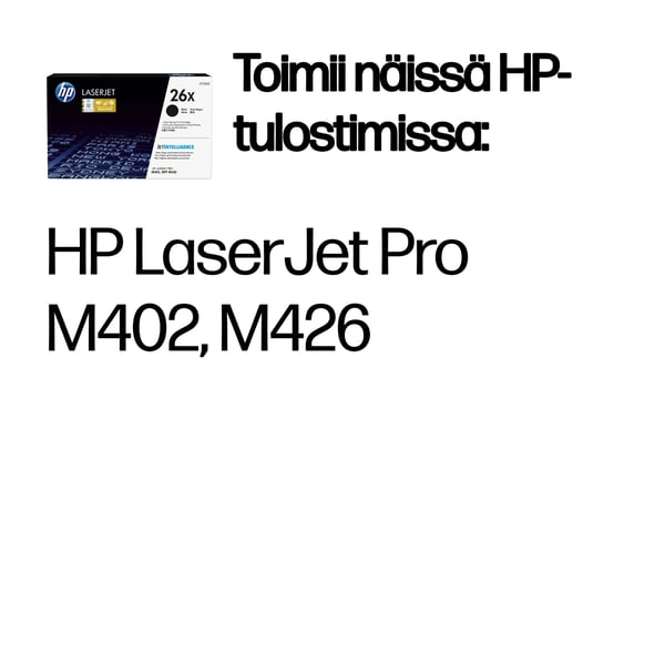 HP 26X, alkuperäinen riittoisa musta LaserJet-värikasetti