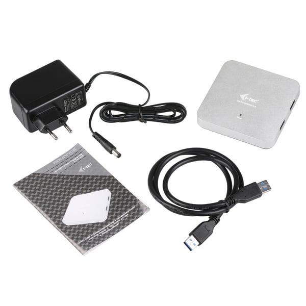 i-tec Metal U3HUBMETAL4 gränssnittshubbar USB 3.2 Gen 1 (3.1 Gen 1) Type-A 5000 Mbit/s Silver