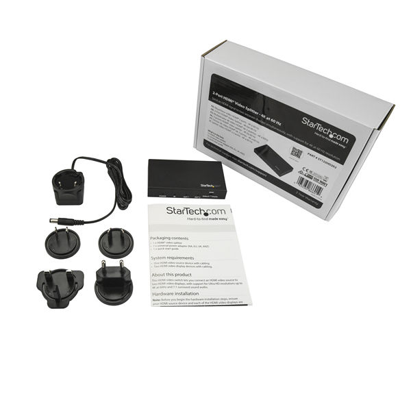 StarTech.com ST122HD202 video-splitter HDMI 2x HDMI