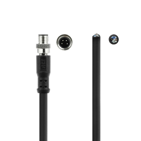 ACT SC3112 sensor- & aktuatorkabel 5 m M8 Nej Sort