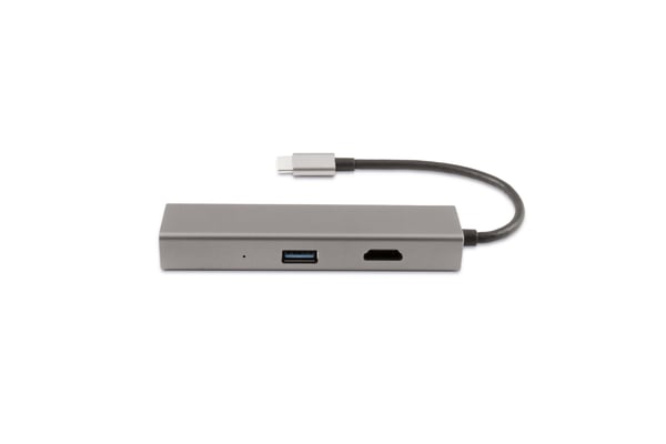 CoolBox Hub miniDOCK4 USB-C Langallinen USB 3.2 Gen 1 (3.1 Gen 1) Type-C Terästä