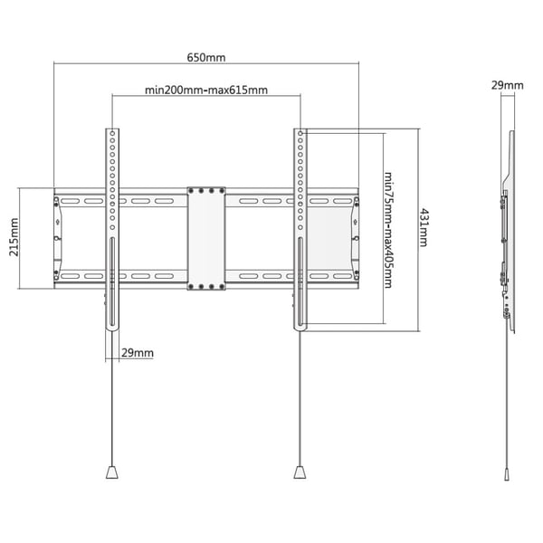 Techly ICA-PLB 946F tv-beslag 2,03 m (80") Sort