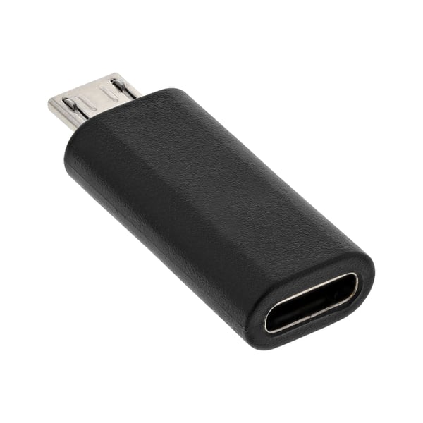 InLine 33302I kabel kønsskifter micro USB male USB C Sort
