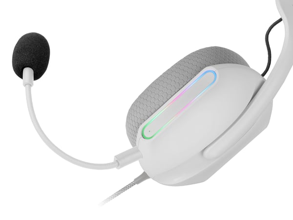 Mars Gaming MH-PROW Headset Kabel Huvudband Spela USB Type-A Vit
