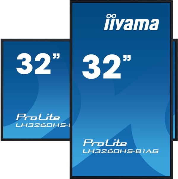 iiyama LH3260HS-B1AG infonäyttö Digitaalinen A-taulu 80 cm (31.5") LED Wi-Fi 500 cd/m² Full HD Musta Sisäänrakennettu prosessori Android 11 24/7