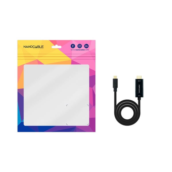 Nanocable 10.15.5133 videokabeladapter 3 m USB Type-C HDMI Typ A (standard) Svart