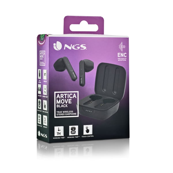 NGS ARTICA MOVE Headset Trådlös I öra Samtal/musik Bluetooth Svart
