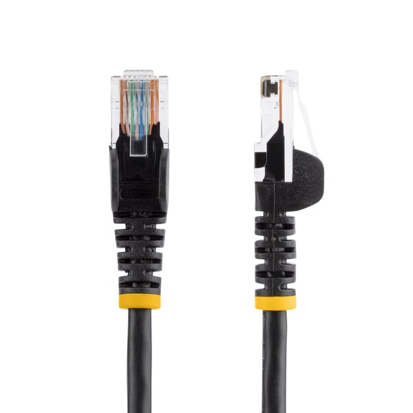 StarTech.com Cat5e Ethernet patchkabel med hakfria RJ45-kontakter - 7 m, Svart