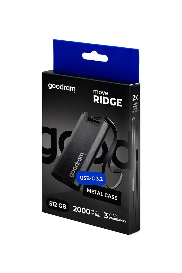 Goodram SSDR-GMRE-512-K0 ekstern solid state driver 512 GB Sort