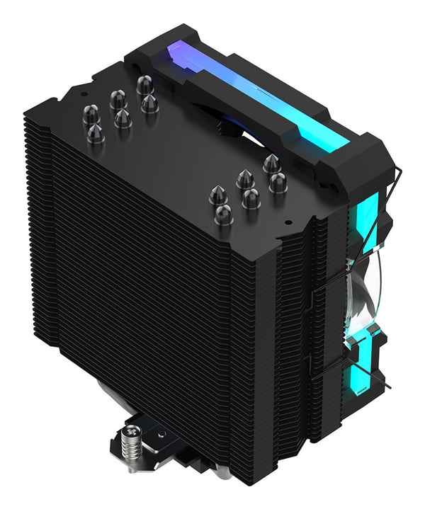 CoolBox H6 Ring ARGB Processor Luftkøler 12 cm Sort 1 stk