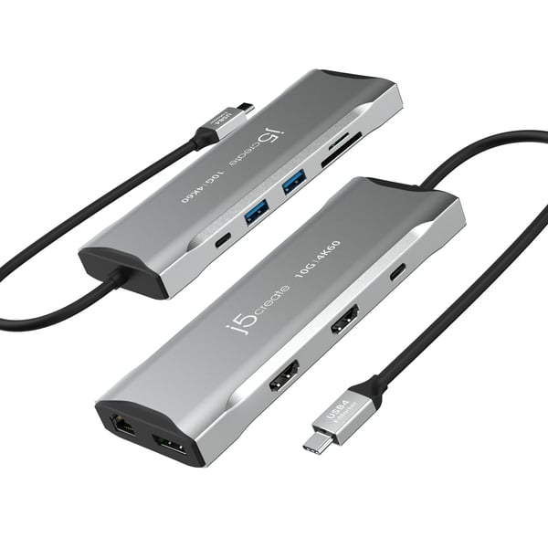 j5create JCD397-N 4K60 Elite USB-C® mini-dockningsstation för flera skärmar